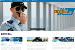 diseño de página web para Custode Seguridad