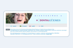 diseño de página web para Dental Gúemes