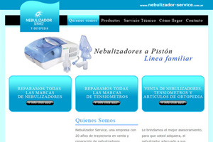 diseño de página web para Nebulizador Service
