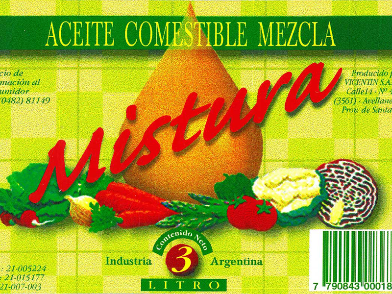 Etiquetas de aceite MISTURA